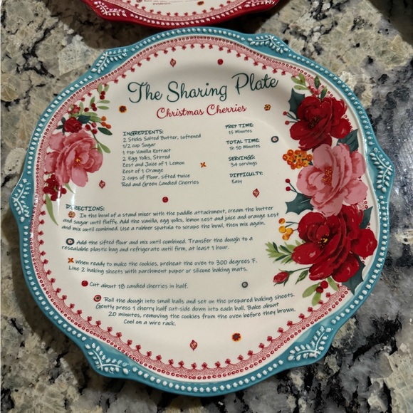 PRICE DROP New in box HTF Pioneer Women Cheerful Rose Sharing Plate set 12.5” D - Picture 3 of 6